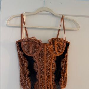 Urban Outfitters Lace Camisole in Brown and Black